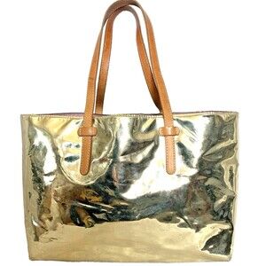 Consuela Goldie Breezy East West Tote Metallic Gold Large Shopper Bag